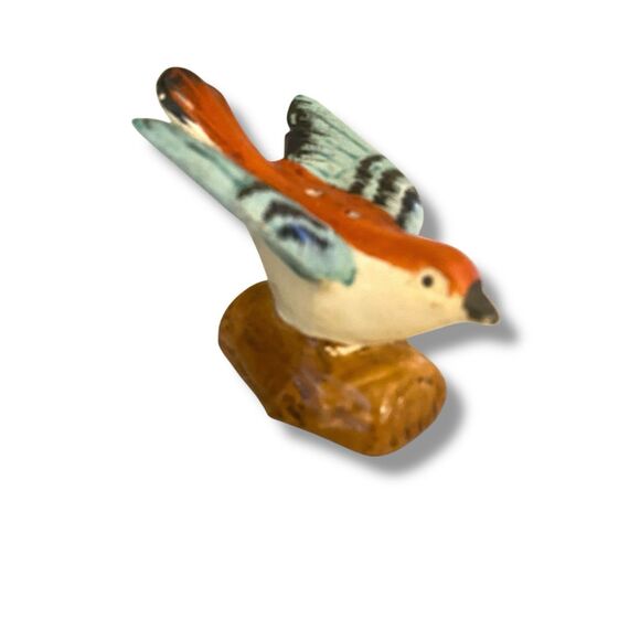 Vintage Salt & Pepper Shakers Late 1940's Early 1950's Birds On Branches Kissing - Picture 3 of 5